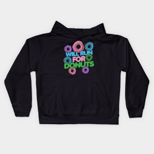 Will run for donuts Kids Hoodie